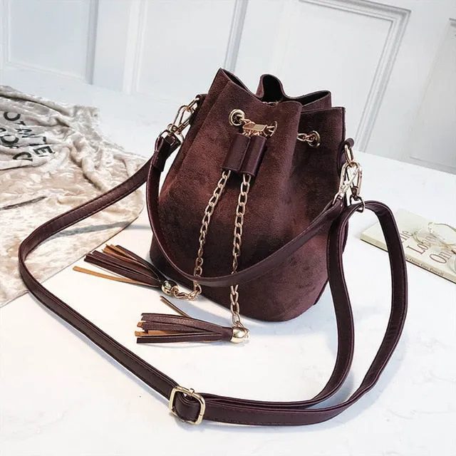 Bucket PU Leather Handbag