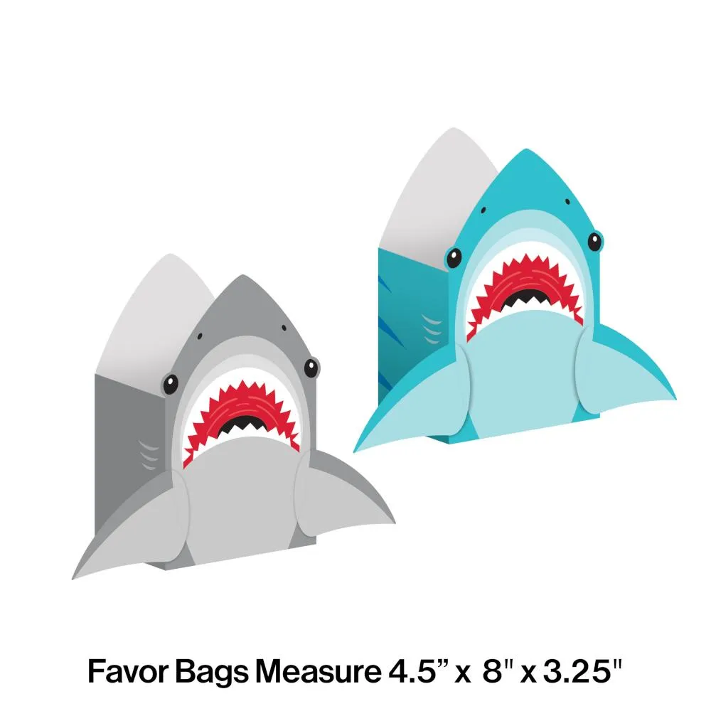 Bulk Shark Party Paper Treat Bags (96 per Case)