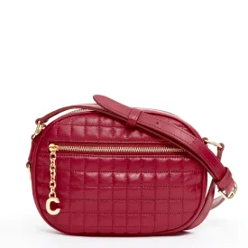 CELINE Hedi Slimane 2019 C Charm red quilted small crossbody camera bag