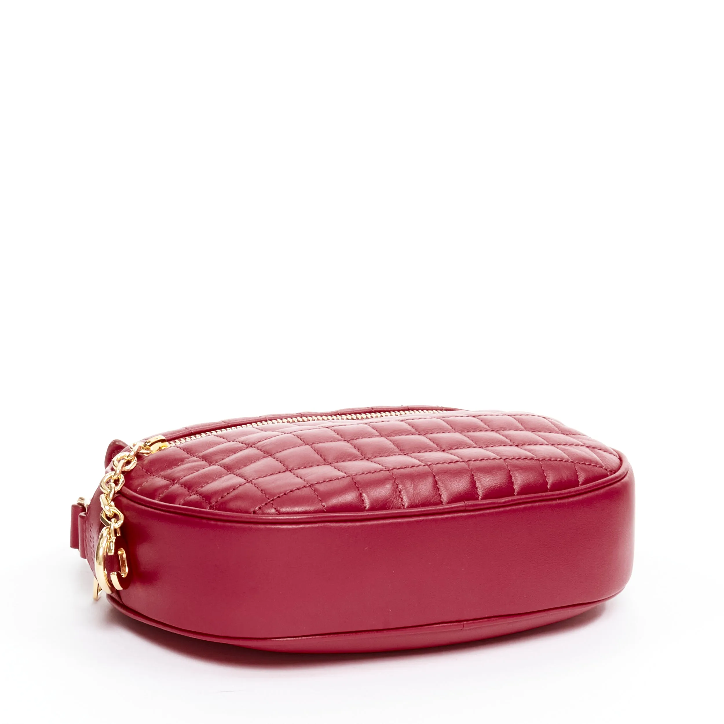 CELINE Hedi Slimane 2019 C Charm red quilted small crossbody camera bag