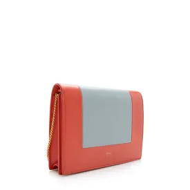 Celine Lambskin Frame Evening Clutch on Chain Crossbody Bag (SHF-14477)