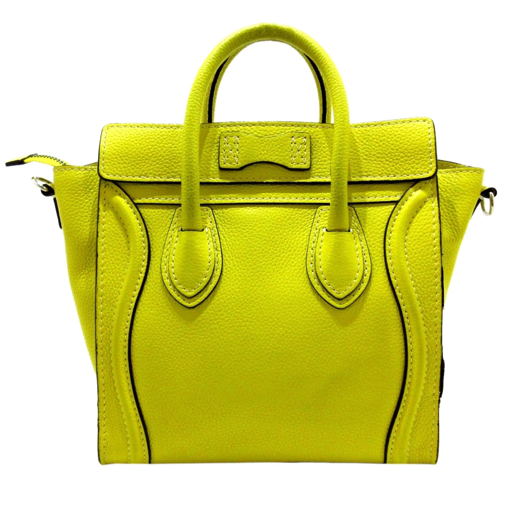 Celine Luggage Handbag Nano Yellow