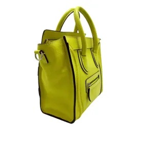 Celine Luggage Handbag Nano Yellow