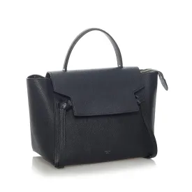 Celine Mini Belt Leather Satchel (SHG-33571)