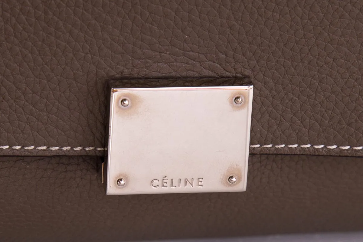 Celine Taupe Trapeze Color Block Handbag