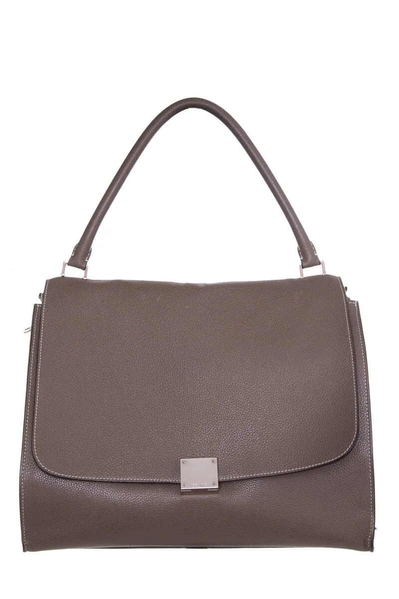 Celine Taupe Trapeze Color Block Handbag