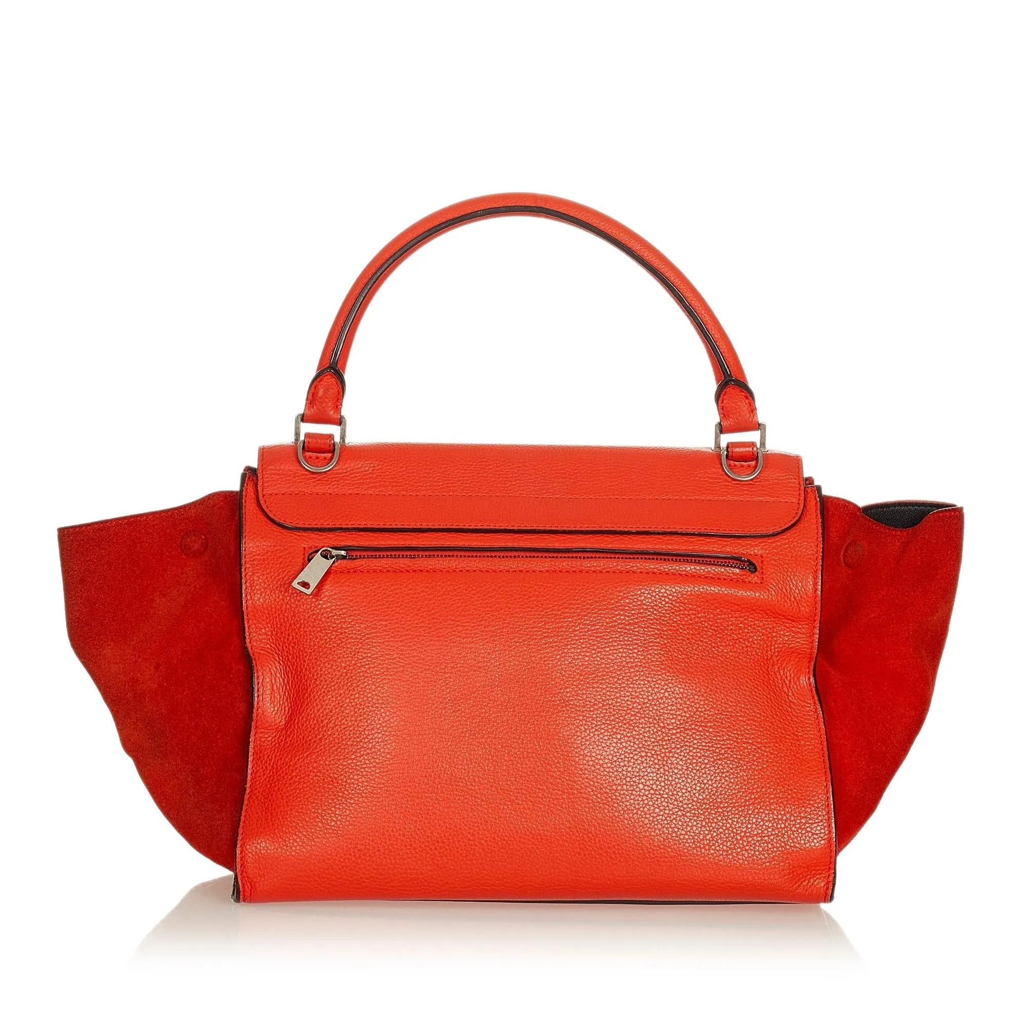 Celine Trapeze Leather Satchel (SHG-26966)