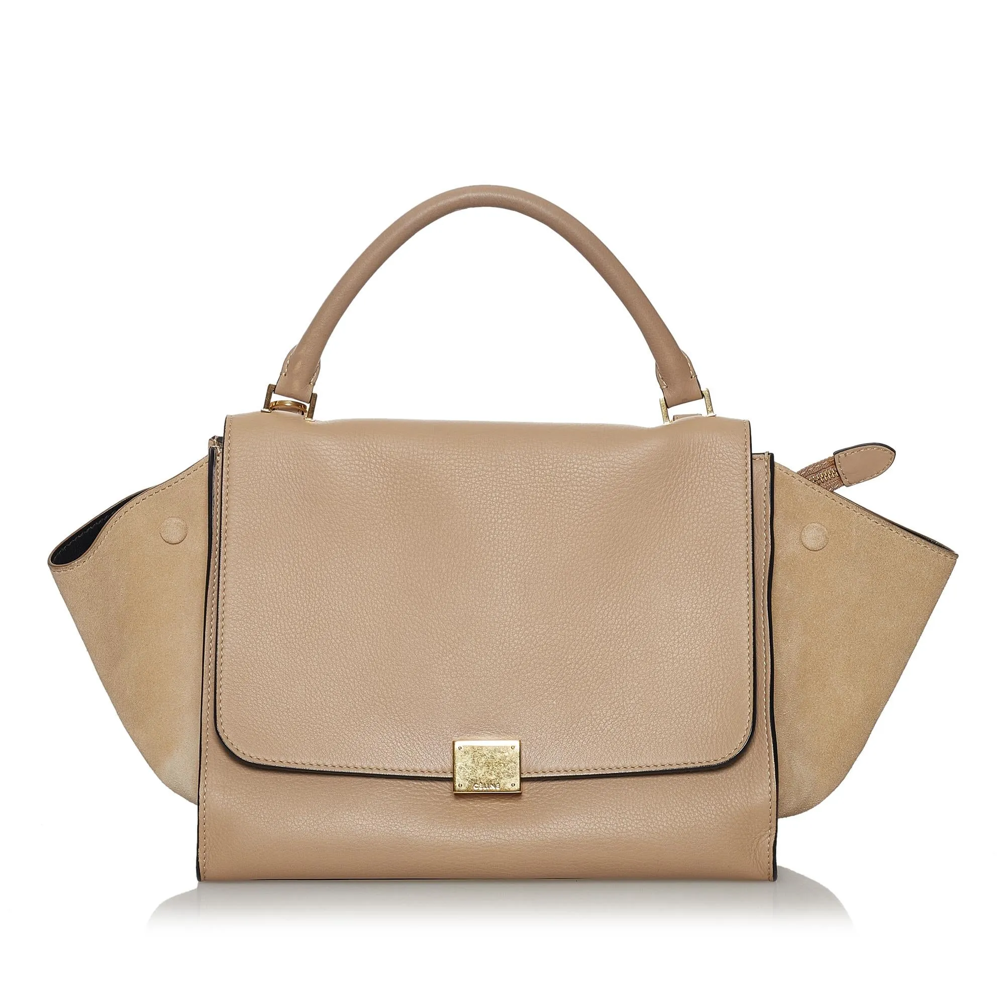 Celine Trapeze Leather Satchel (SHG-30452)