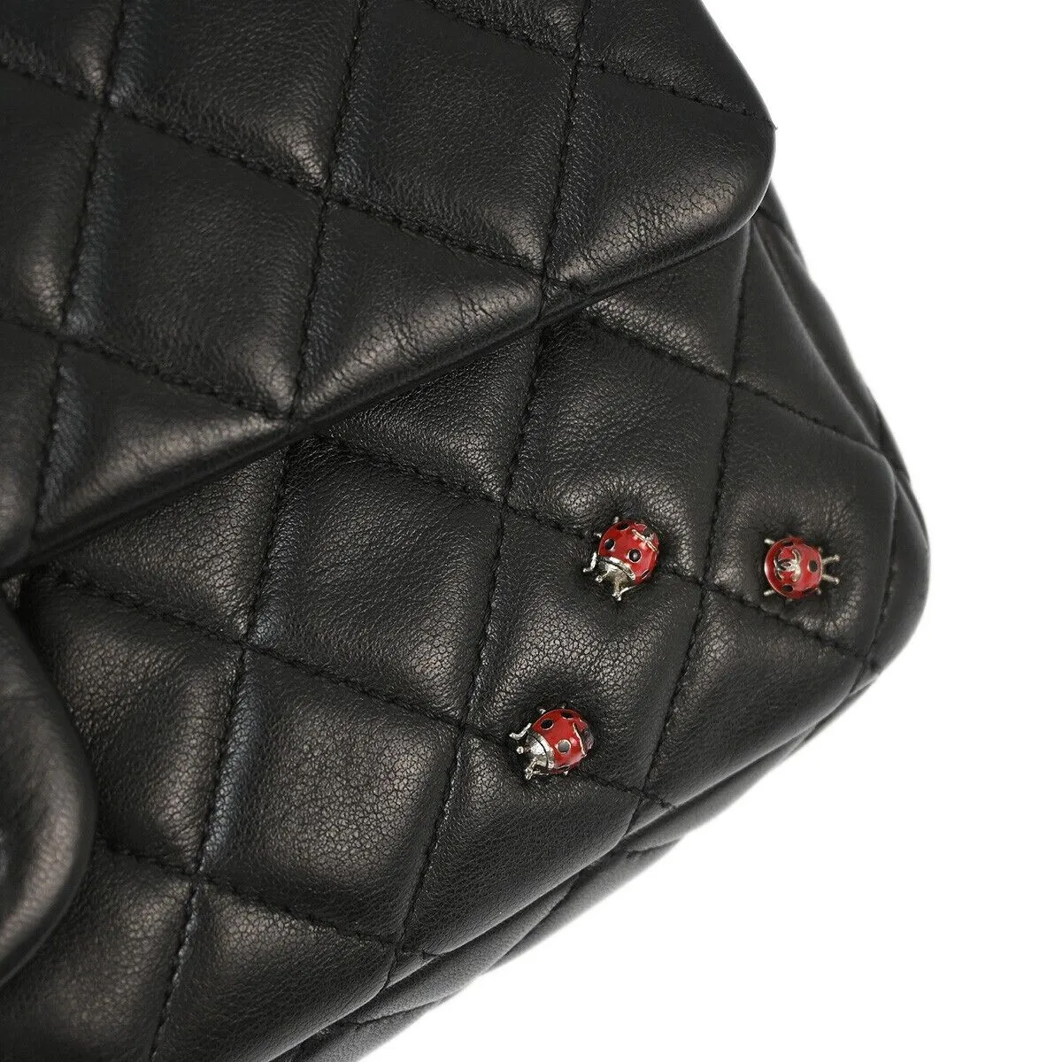 Chanel Black Lambskin Ladybug Single