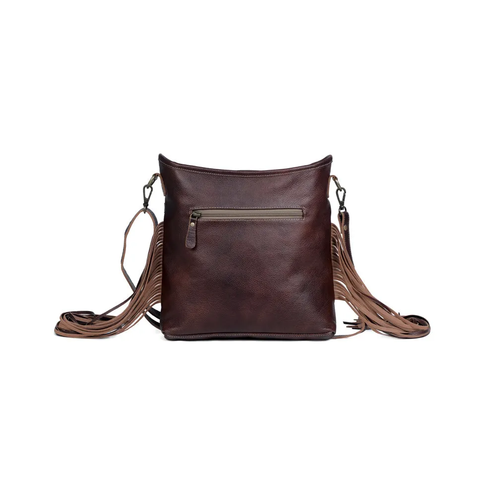 Classic Etchings  Leather & Hairon Bag