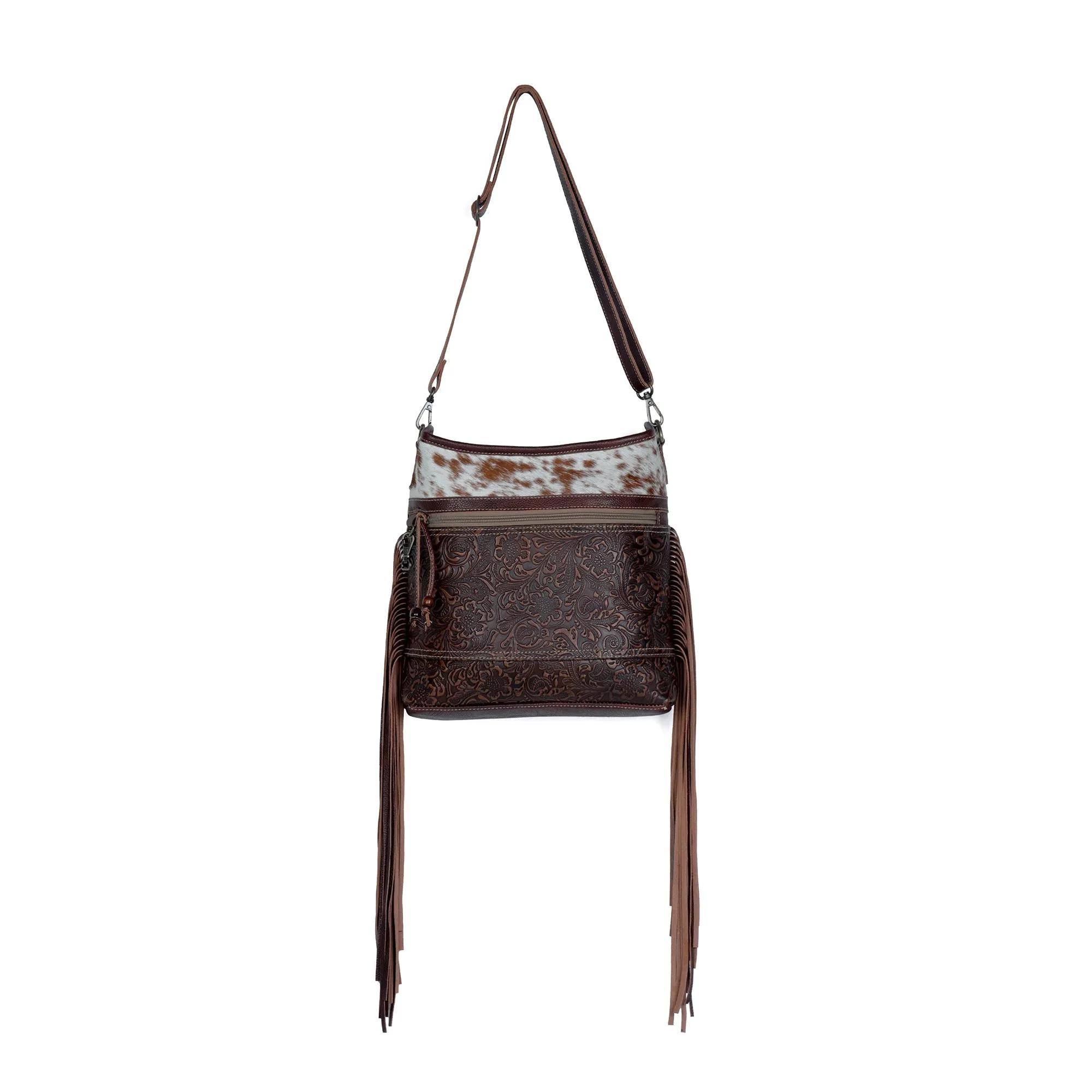 Classic Etchings  Leather & Hairon Bag