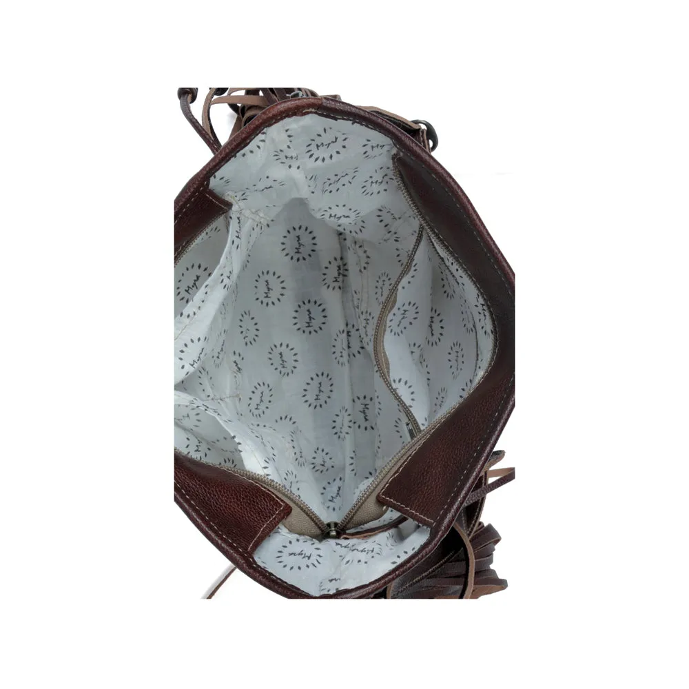 Classic Etchings  Leather & Hairon Bag