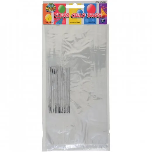 Clear Cello Bags Party Supplies (1 Dozen)