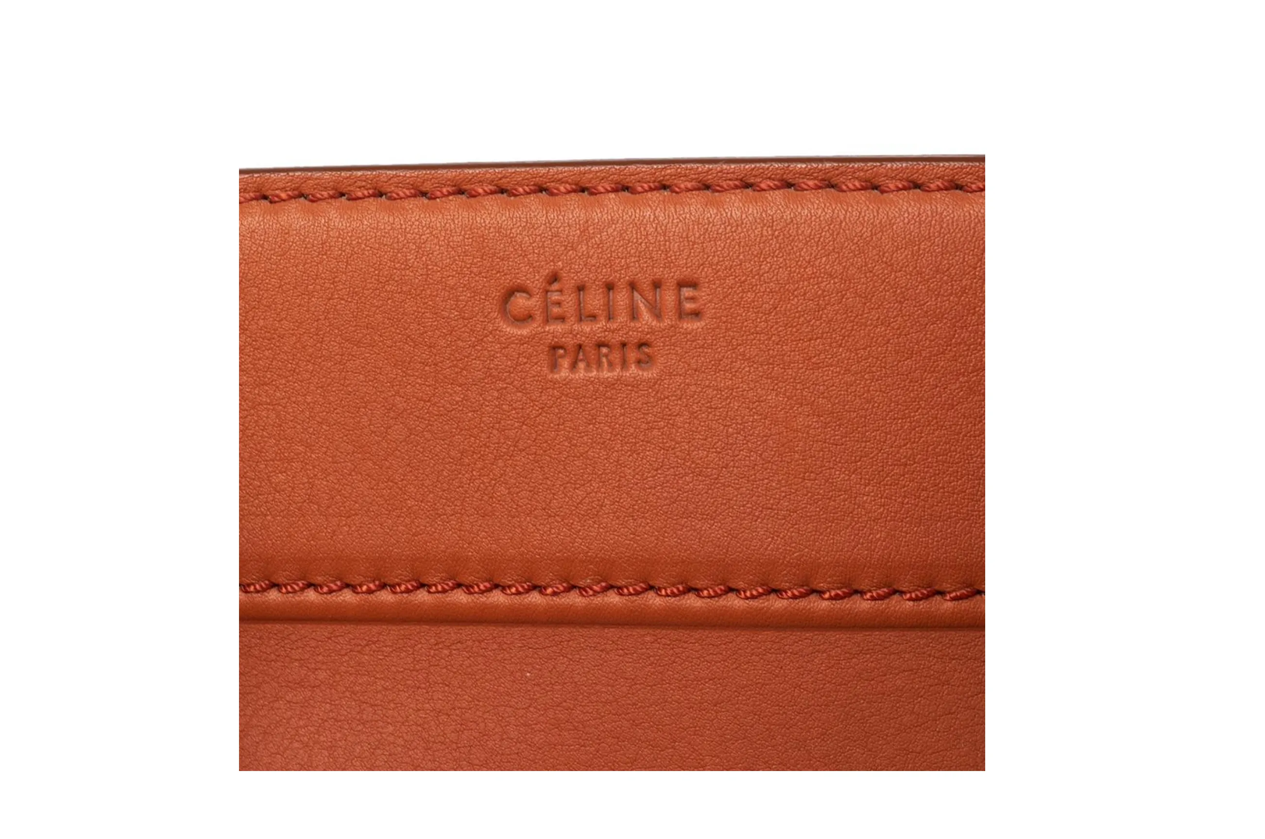 CÉLINE CALFSKIN PHANTOM LUGGAGE TOTE BURNT ORANGE