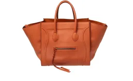 CÉLINE CALFSKIN PHANTOM LUGGAGE TOTE BURNT ORANGE