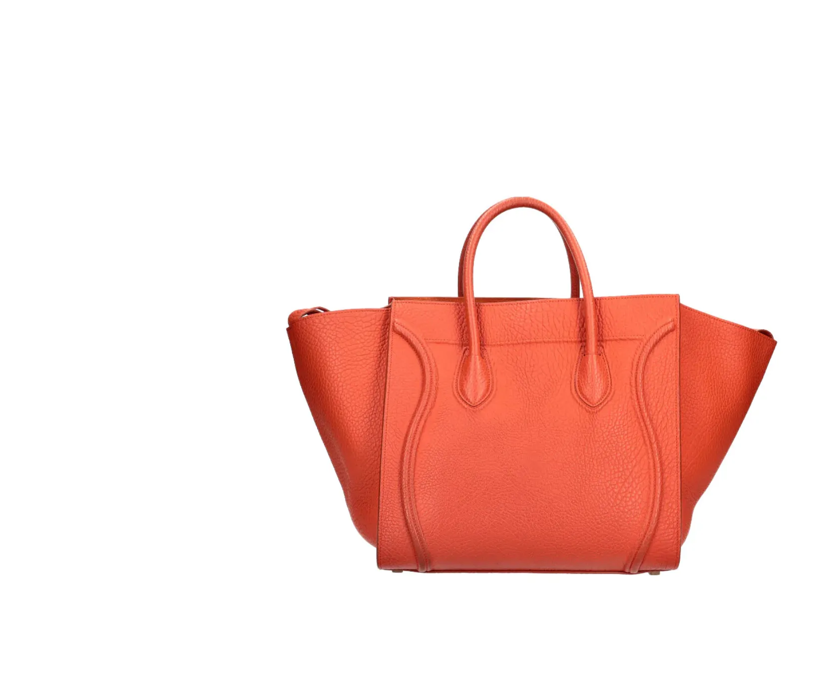 CÉLINE CALFSKIN PHANTOM LUGGAGE TOTE BURNT ORANGE