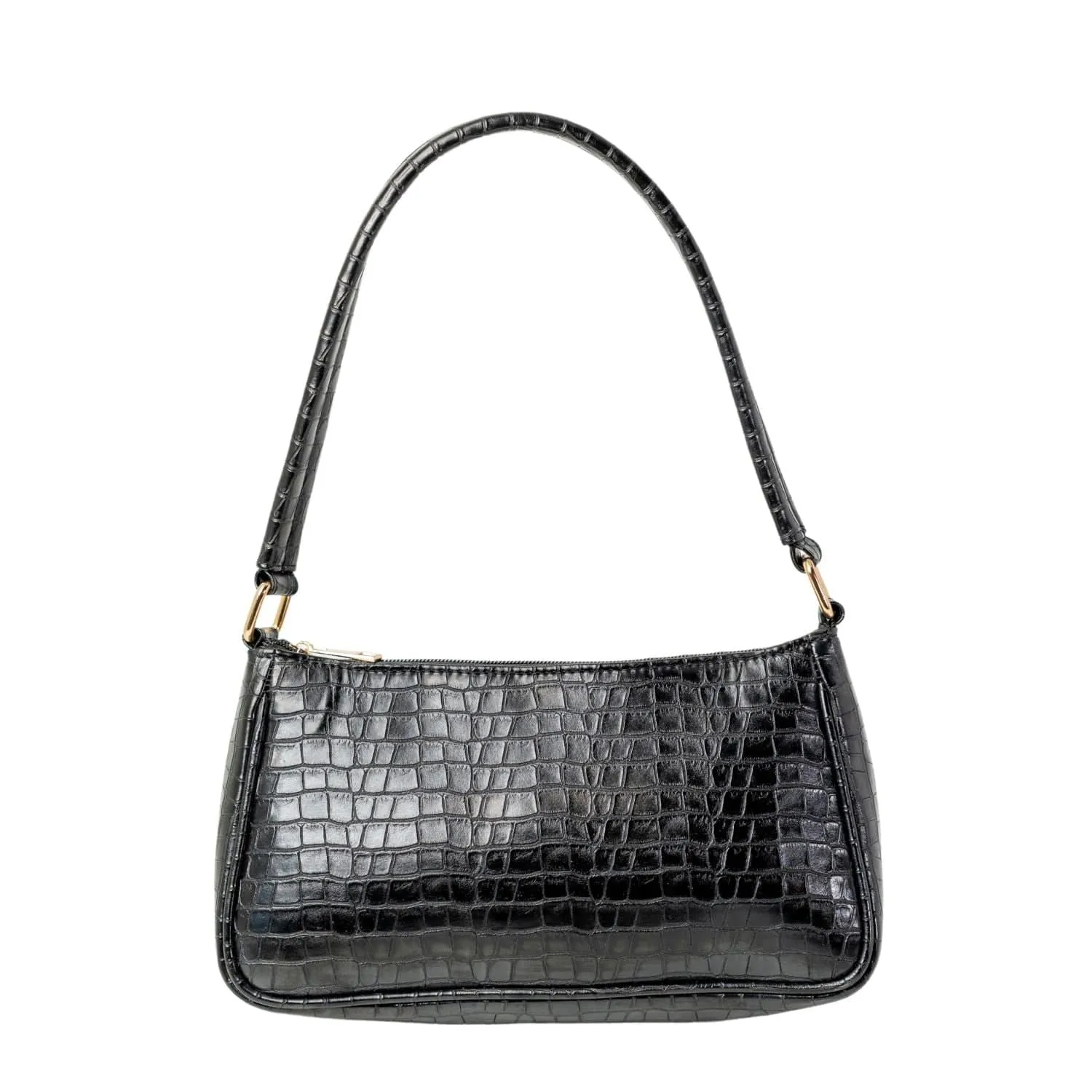 Croco Textured Shoulder Bag