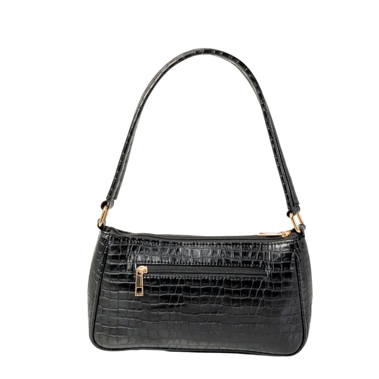 Croco Textured Shoulder Bag