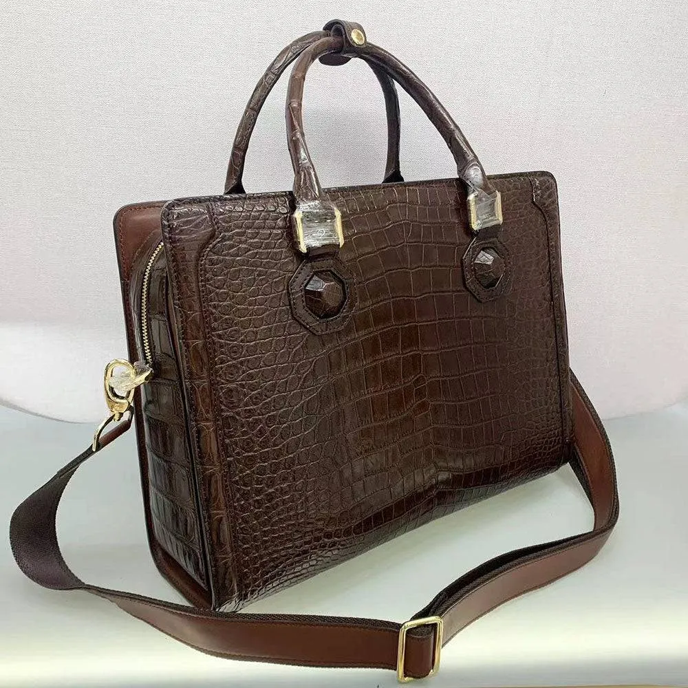 Crocodile Briefcase ,Crocodile Skin Belly Leather  Business Bags