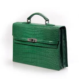 Crocodile  Leather Briefcase For Men