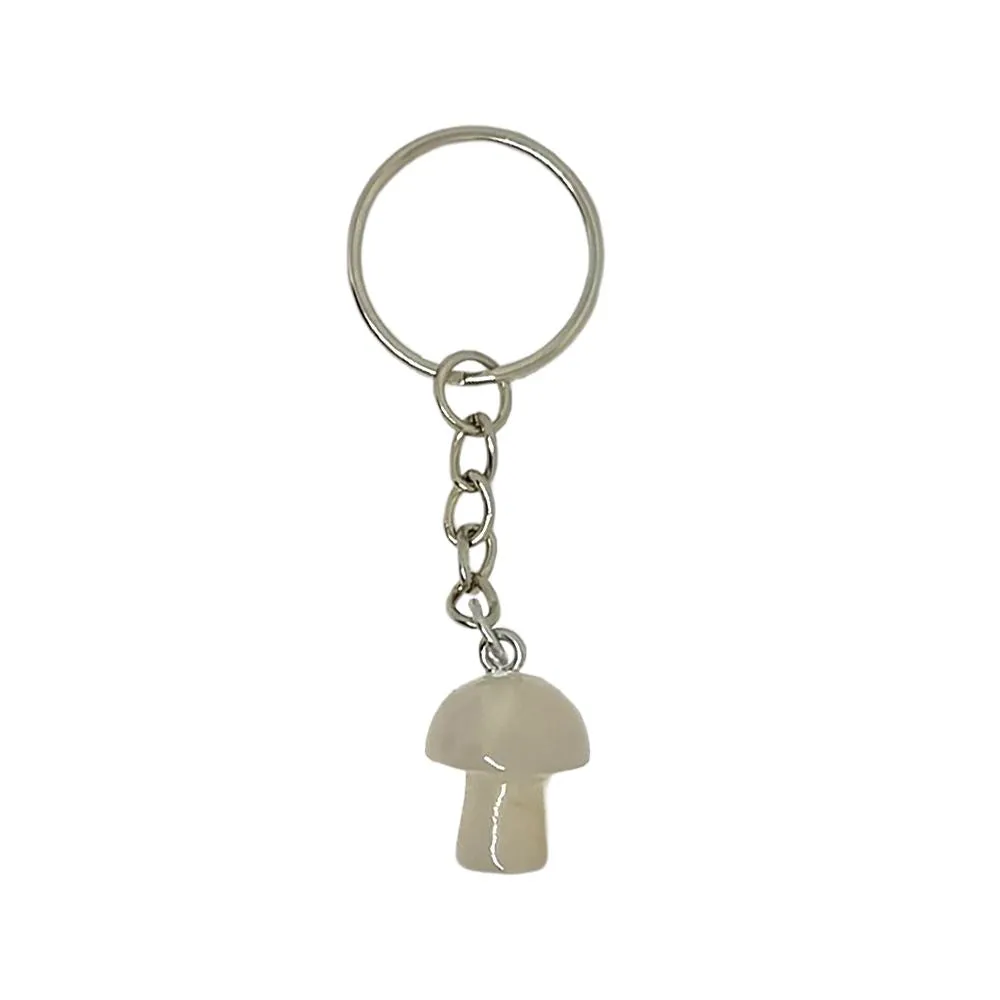 Crystal Mushroom Keychain