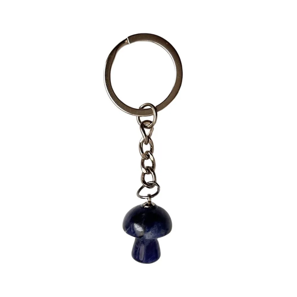 Crystal Mushroom Keychain