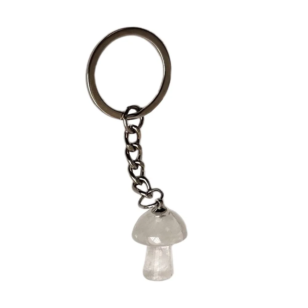 Crystal Mushroom Keychain