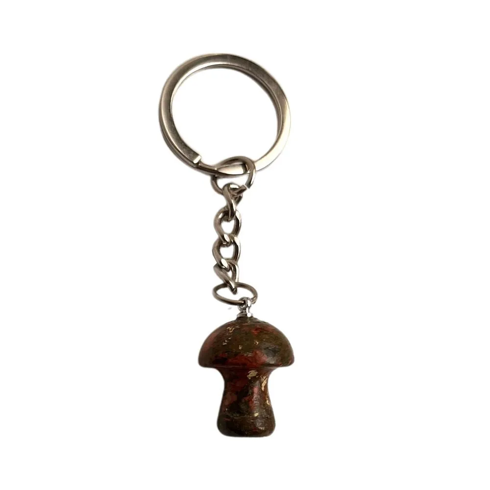 Crystal Mushroom Keychain