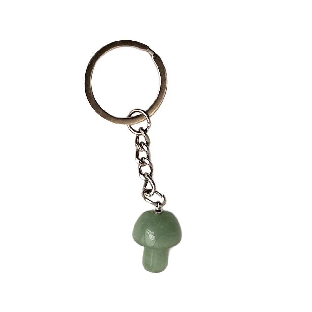 Crystal Mushroom Keychain