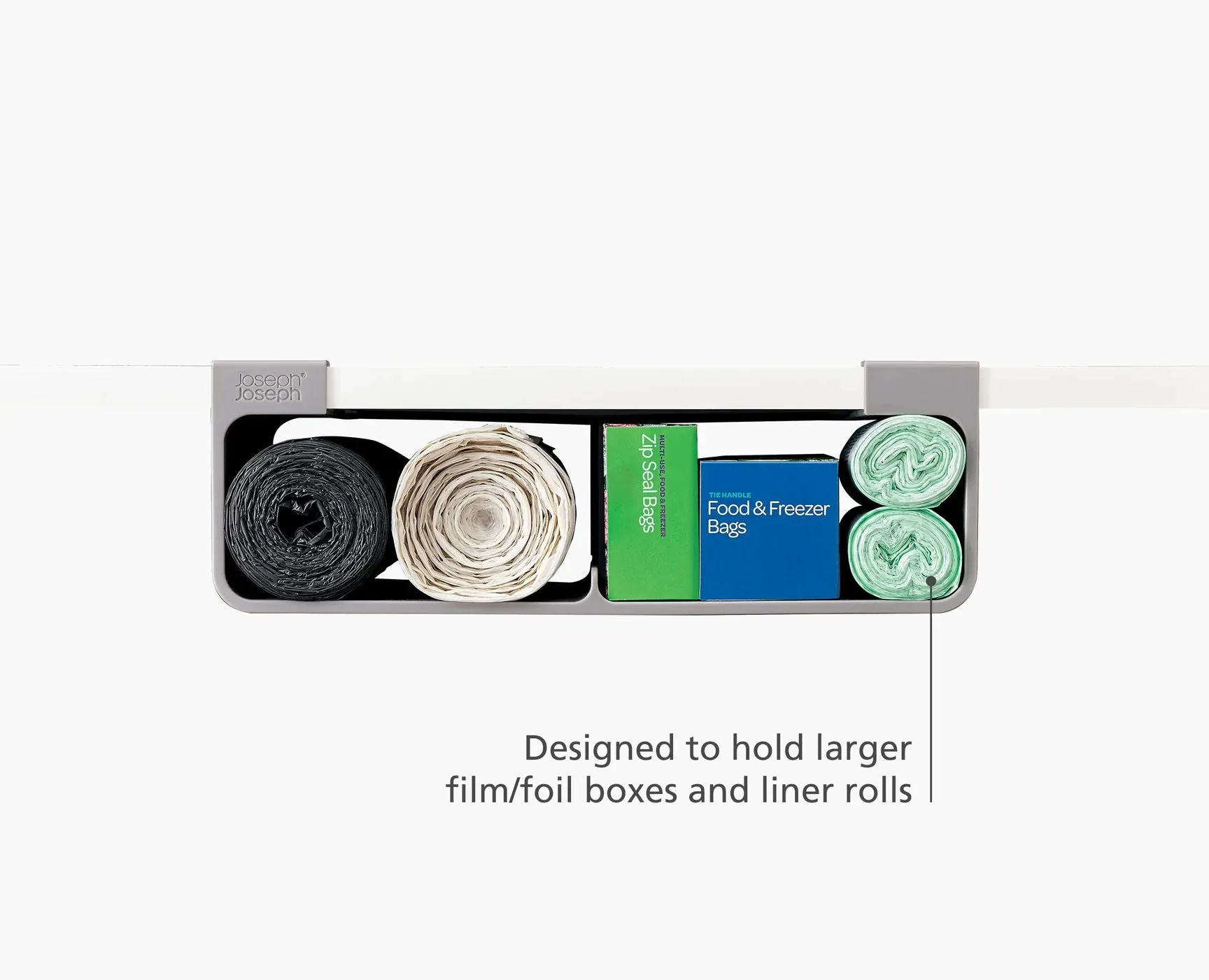 CupboardStore™ Large Grey Film, Foil & Bag Organiser