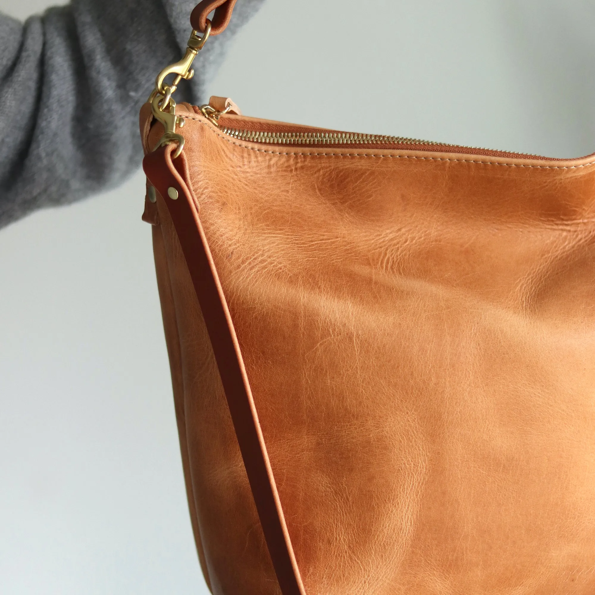 Custom Listing for Chelsia - Large Slouchy Hobo Crossbody - Honey Brown