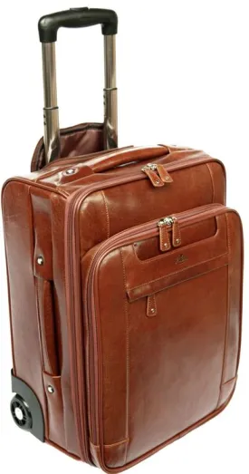 Delamore Cognac Leather Laptop Cabin Case