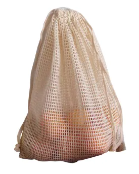 Eco-Friendly Value Cotton Net Bags (Pack of 12)