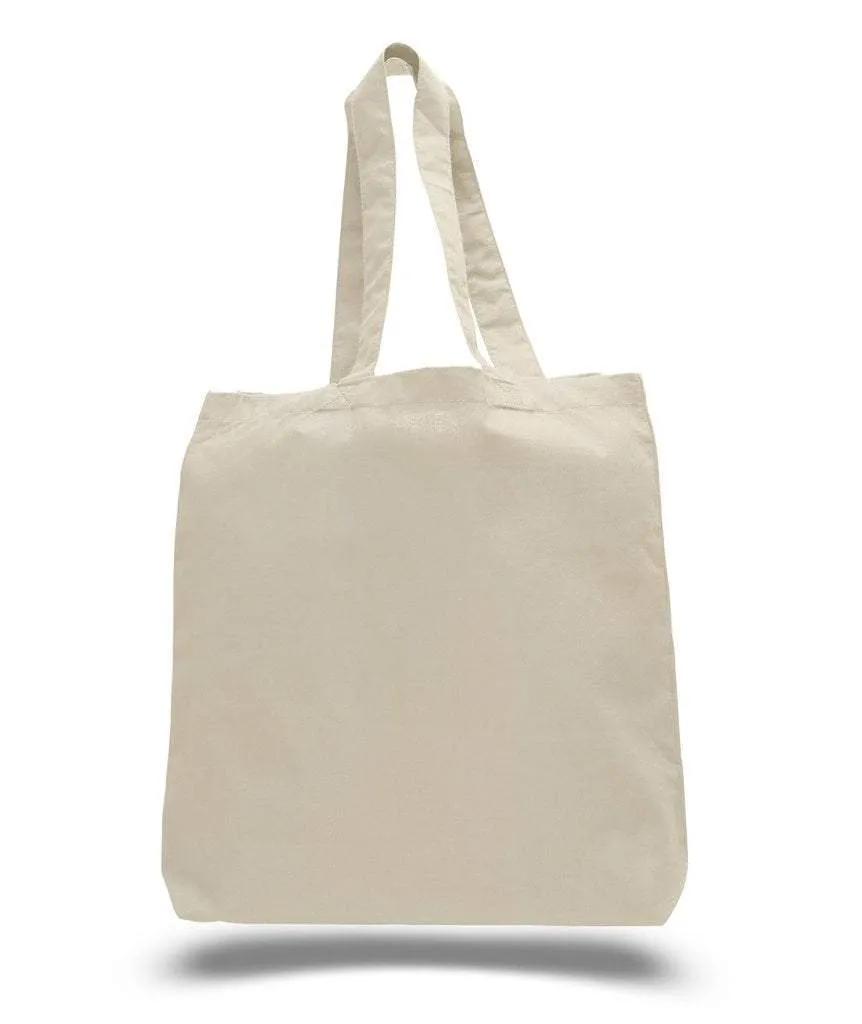 Economical 100% Cotton Cheap Tote Bags W/Gusset