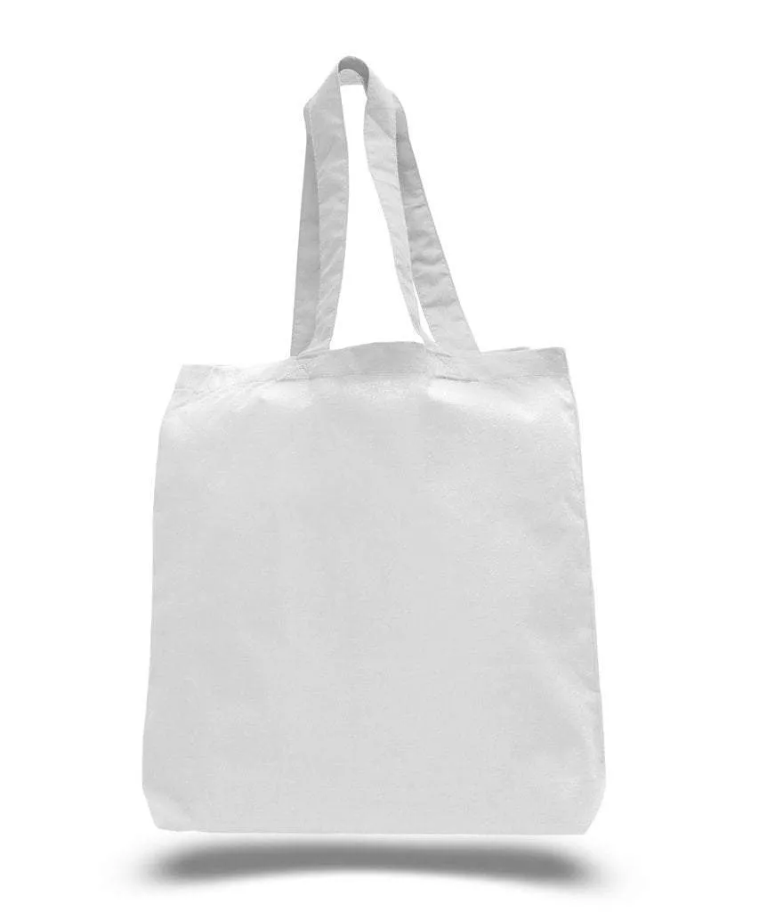 Economical 100% Cotton Cheap Tote Bags W/Gusset