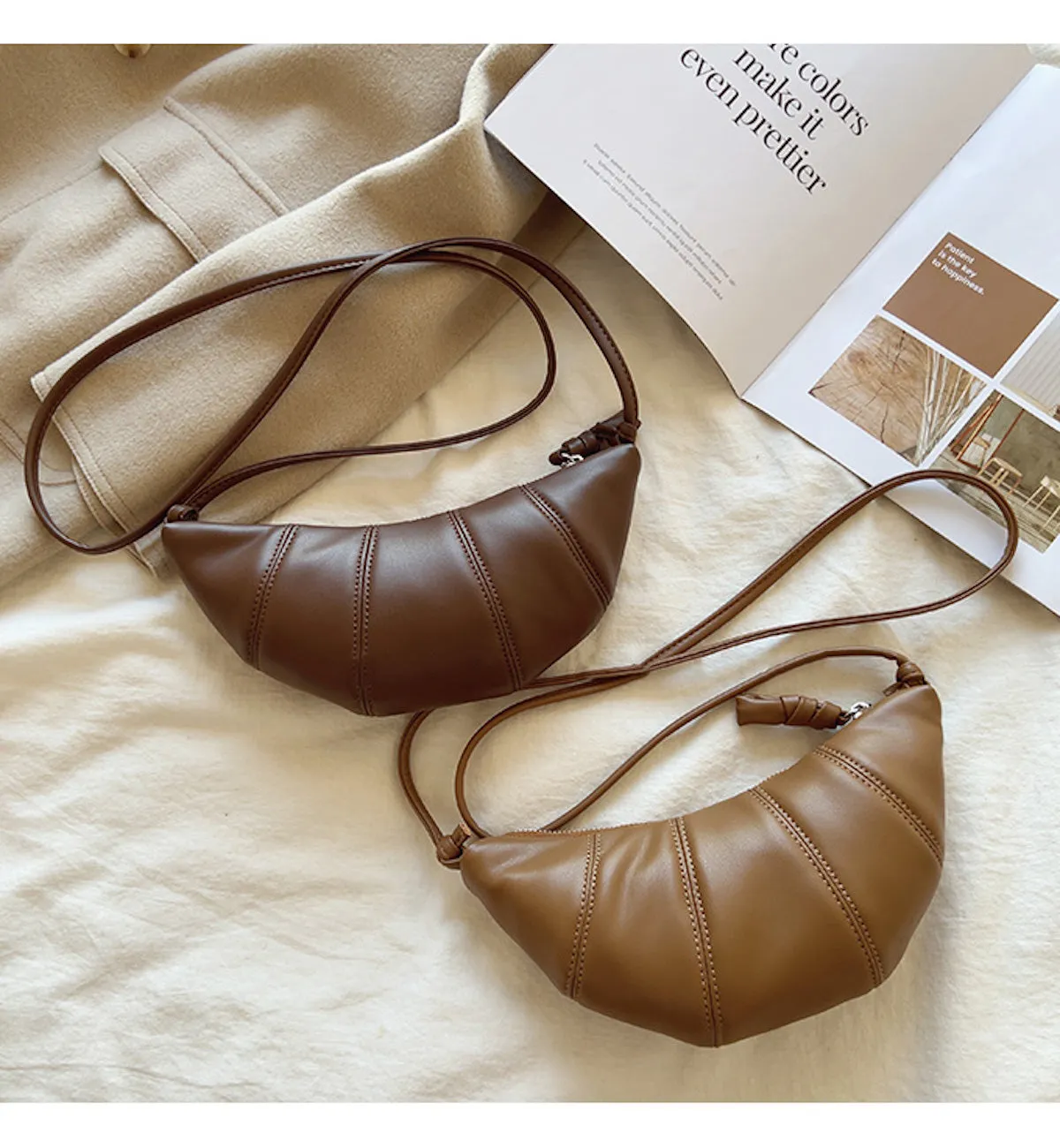 Elena Handbags Small Croissant Bag