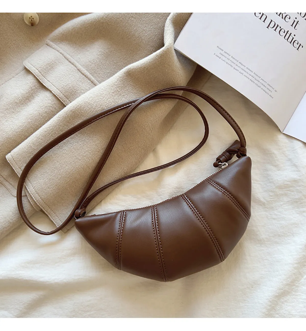 Elena Handbags Small Croissant Bag