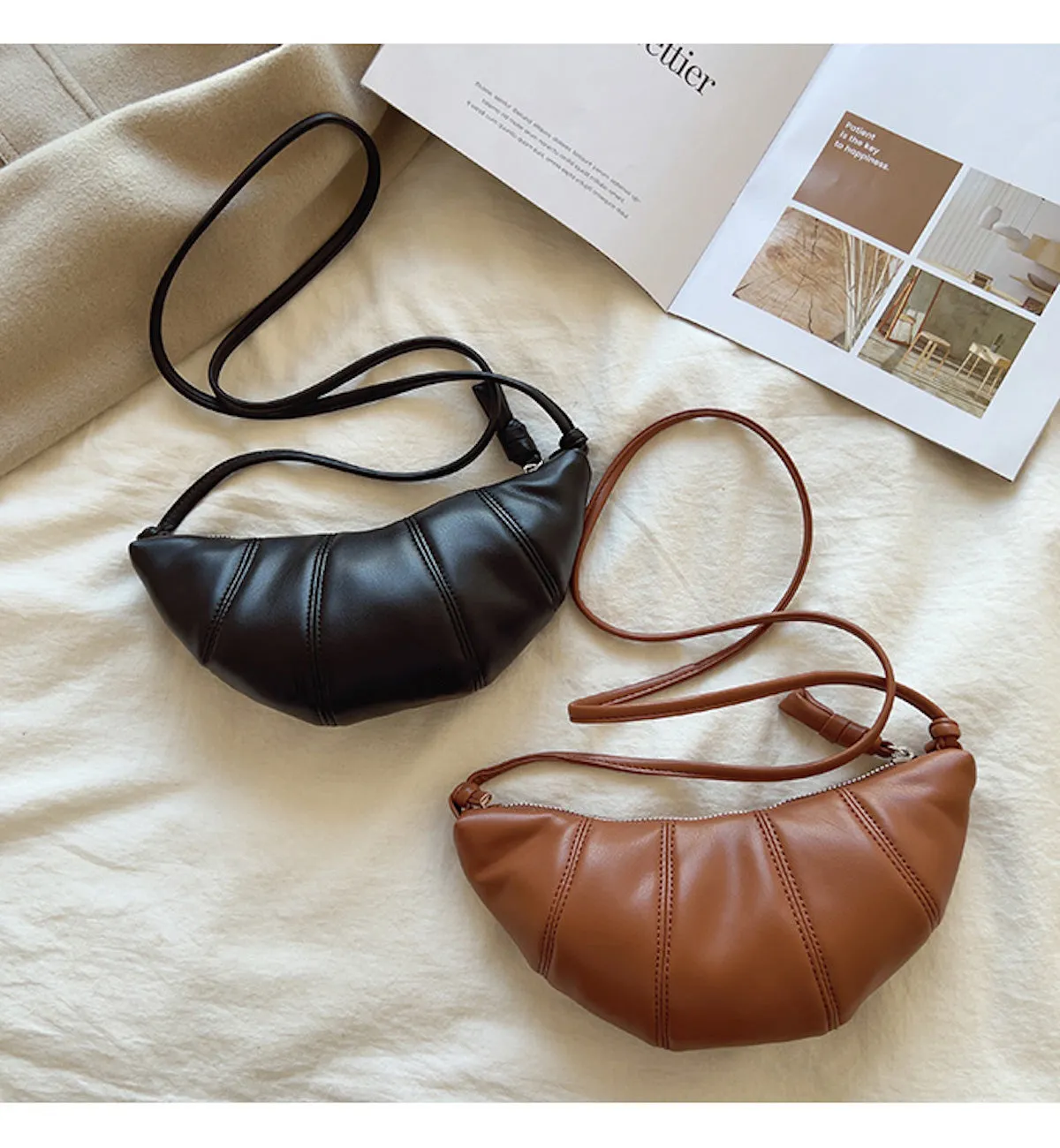 Elena Handbags Small Croissant Bag