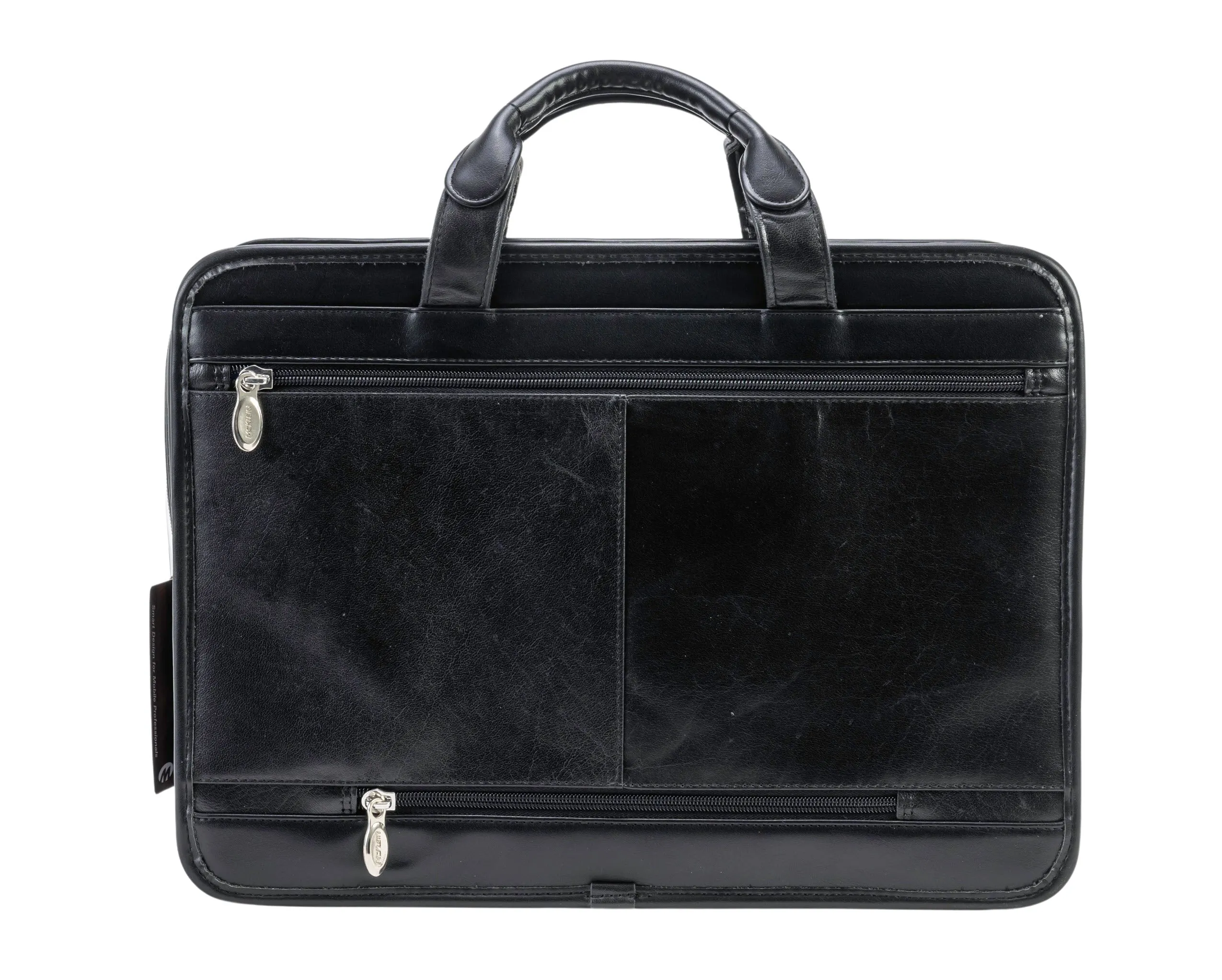 ELSTON | 15” Leather Dual-Compartment Laptop Briefcase