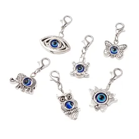 Evil Eye Assorted Shape Mini Keychain, Single