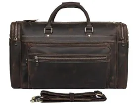 Extra Large Genuine Leather Travel Bag Weekender