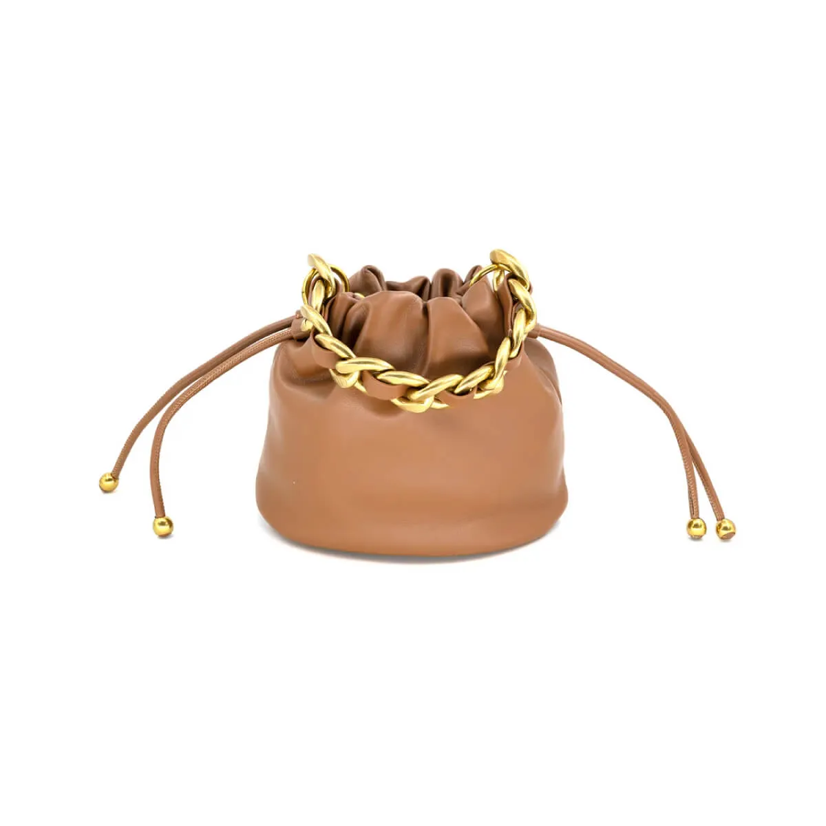 Faux Leather Mini Bucket Bag