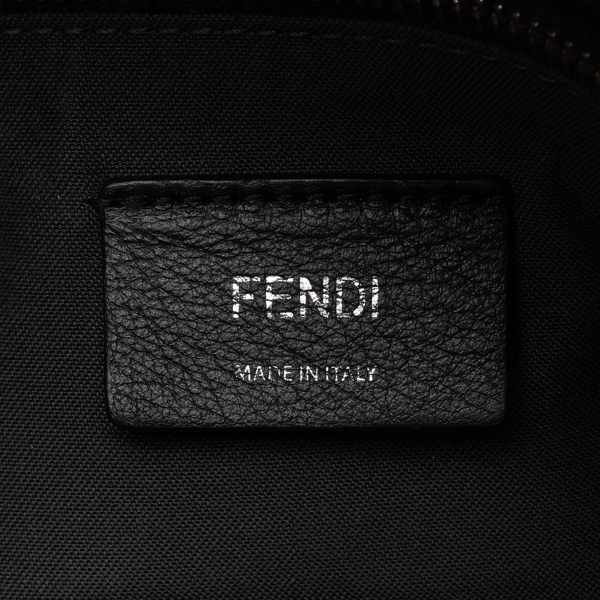 Fendi Calfskin Flowerland Studded By The Way Medium Boston Bag (SHF-23632)