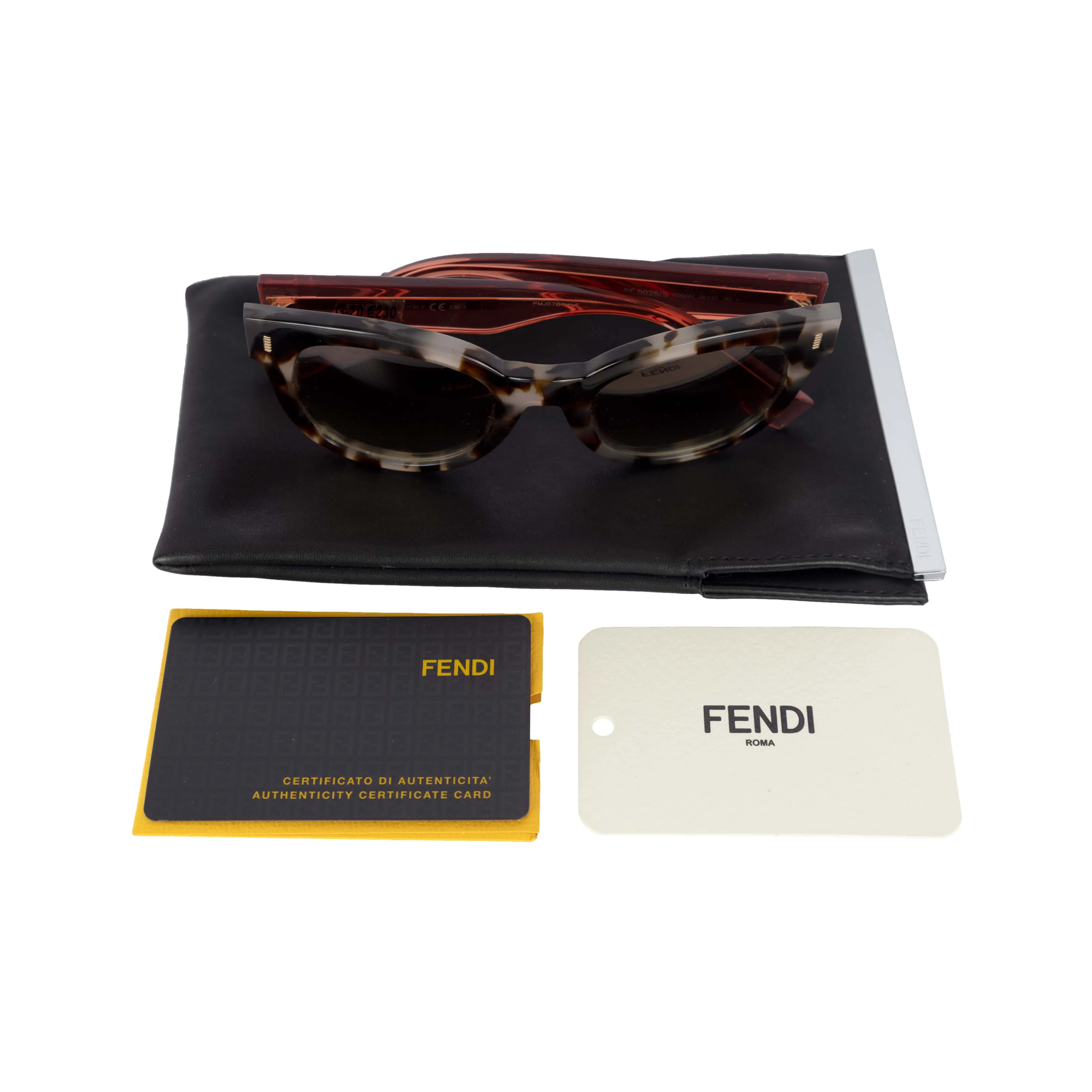 FENDI Fendi Acetate and Tortoiseshell Colorblock Sunglasses