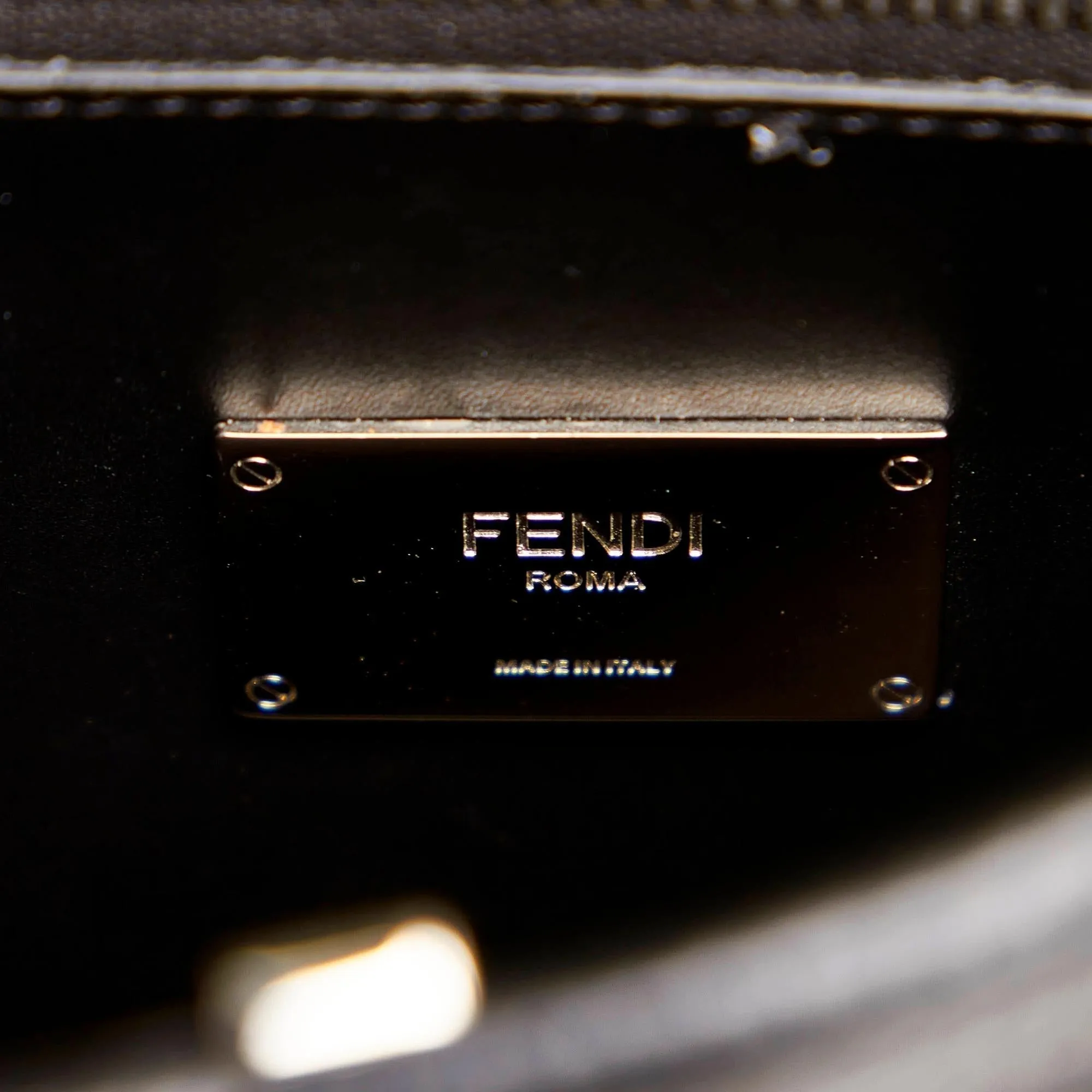 Fendi Fendi Mania Peekaboo Leather Satchel (SHG-29584)