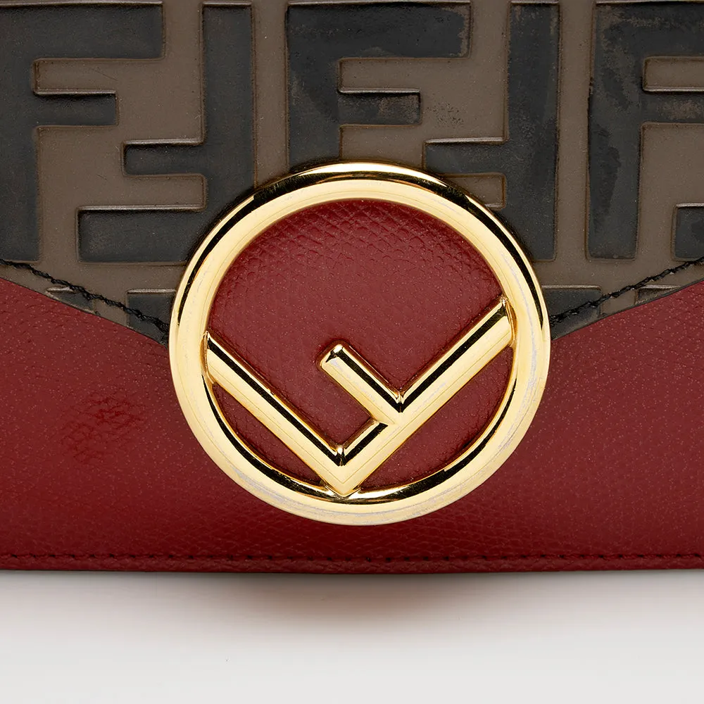 Fendi FF Embossed Calfskin Wallet on Chain Mini Bag (SHF-20480)