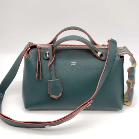 Fendi Green Leather Shoulder Bag