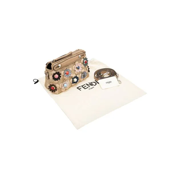 FENDI Mini Flowerland By The Way Straw Satchel