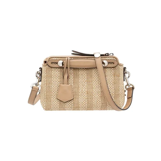 FENDI Mini Flowerland By The Way Straw Satchel