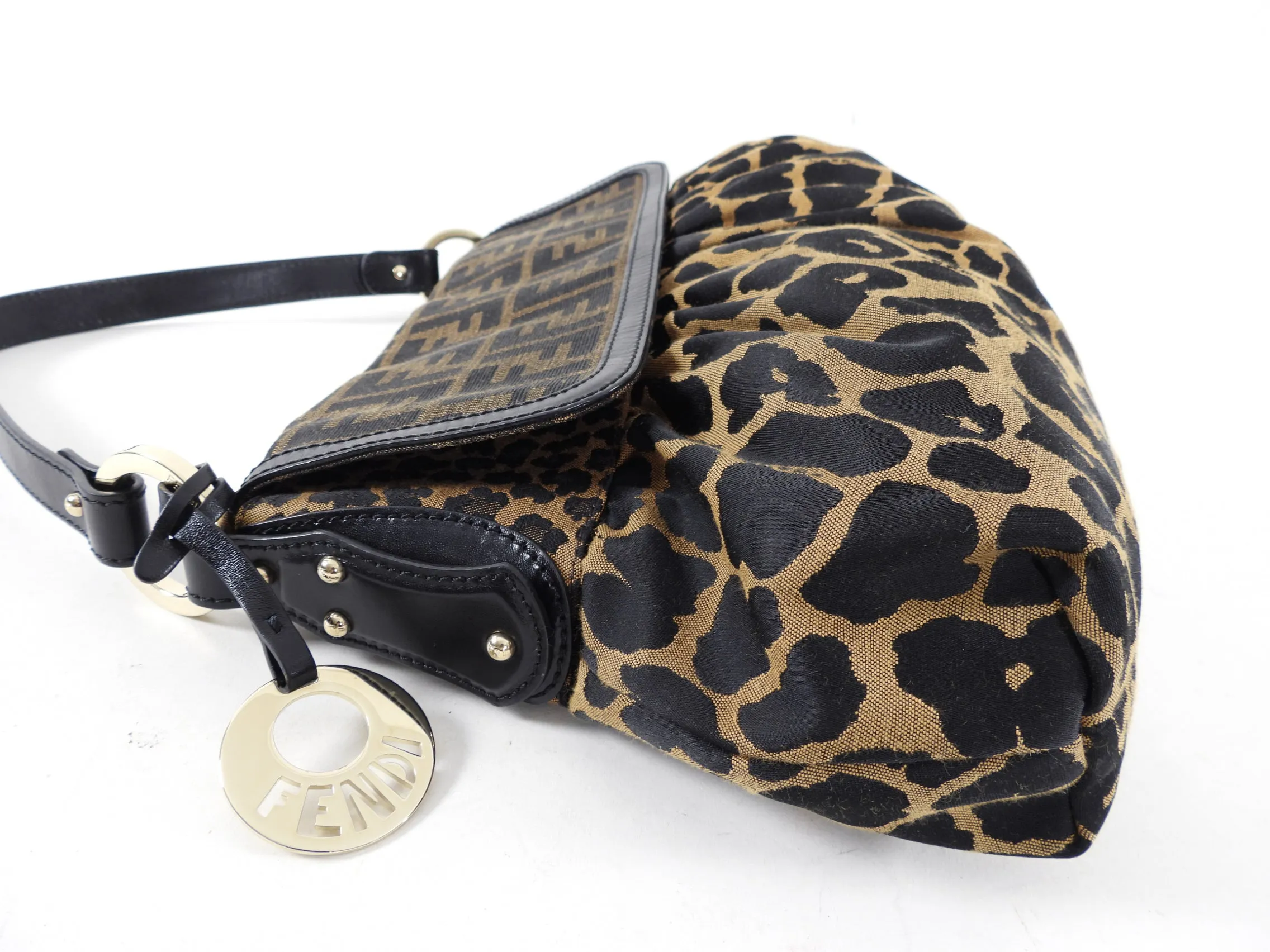 Fendi Monogram Zucca and Leopard Chef Bag